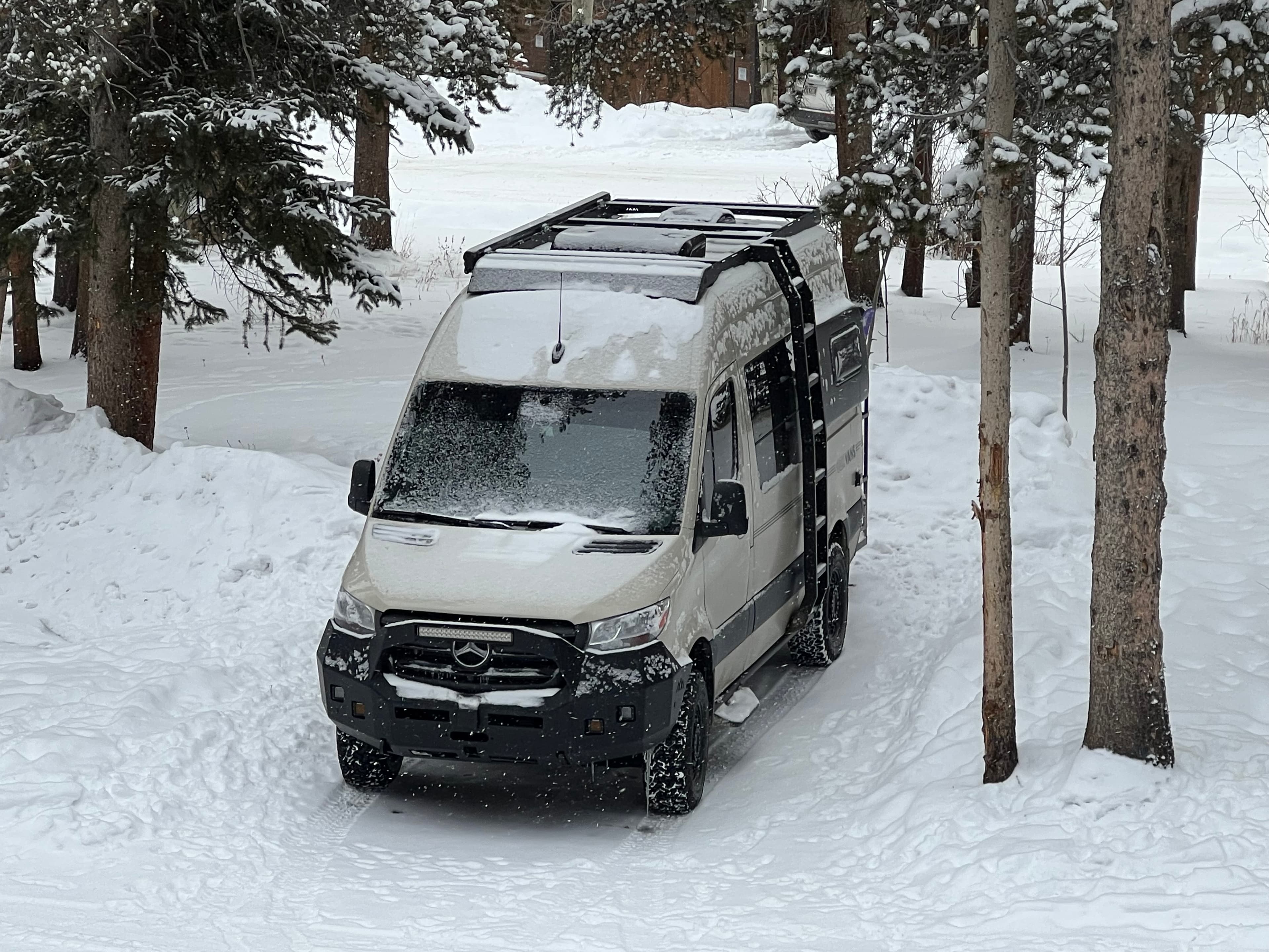 Van in winter conditions